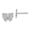 Gold Butterfly Post Earrings