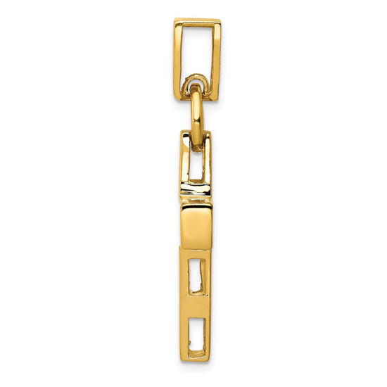 Gold Polished Latin Cross Pendant