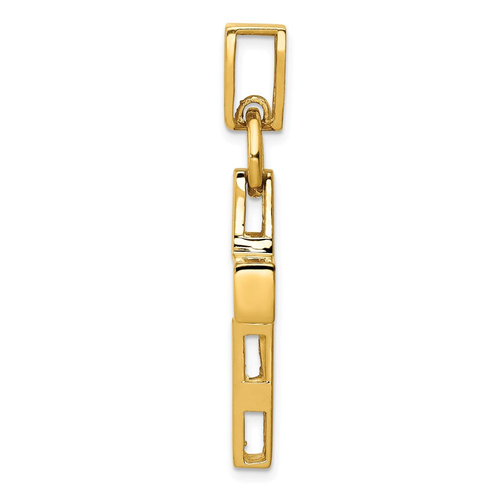 Gold Polished Latin Cross Pendant