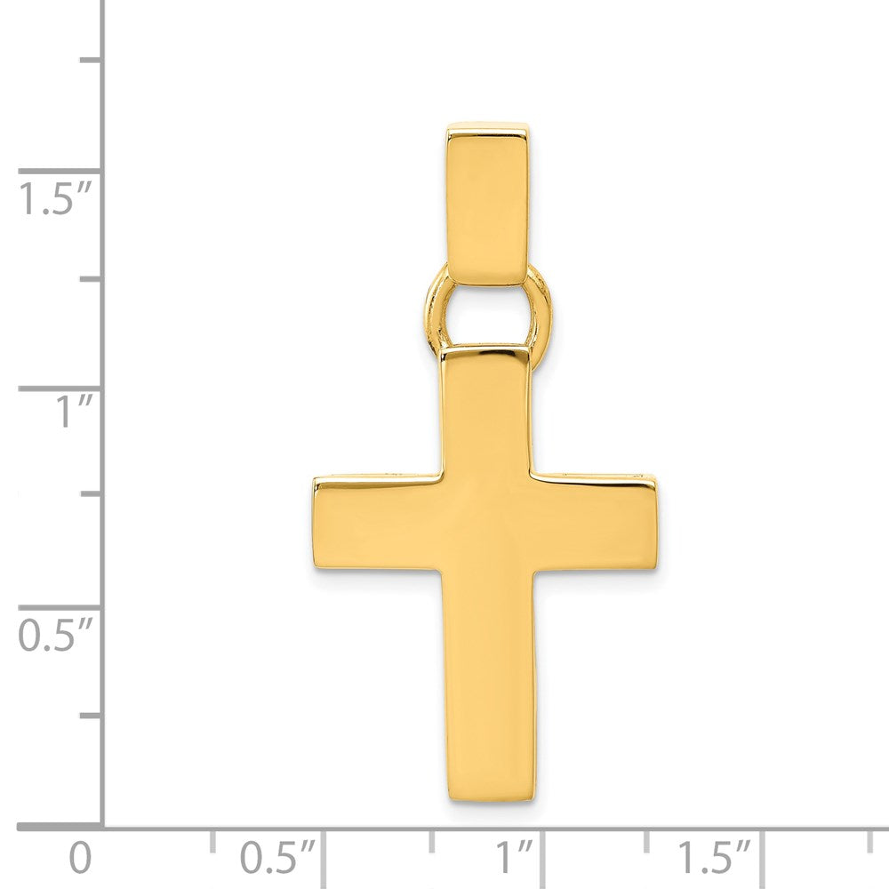 Gold Polished Latin Cross Pendant