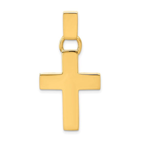 Gold Polished Latin Cross Pendant