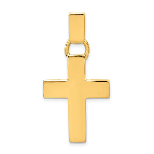 Gold Polished Latin Cross Pendant