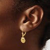 Gold Sea Shell Leverback Earrings