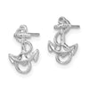 Gold Anchor Post Earrings