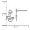 Gold Anchor Post Earrings