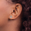 Gold Peace Symbol Post Earrings