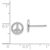 Gold Peace Symbol Post Earrings