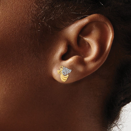 Gold Angel Earrings