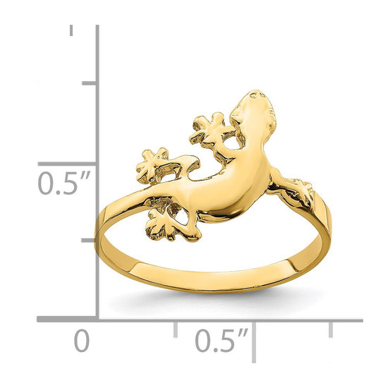 14K Polished Lizard Ring