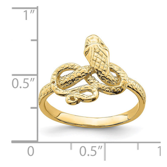 14K Polished Snake Ring