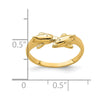 14K Dolphin Kissing Dolphin Ring