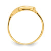 14K Tilted Open Heart Ring