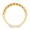 14k Polished Chain Hearts Ring