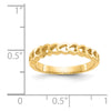 14k Polished Chain Hearts Ring