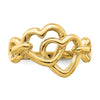 14K Double Cut-out Linked Hearts Ring