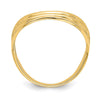14K Polished Triple Wave Fashion Thumb Ring Size 9