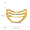 14K Polished Triple Wave Fashion Thumb Ring Size 9