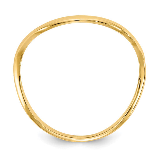 Gold Polished Wave Thumb Rings