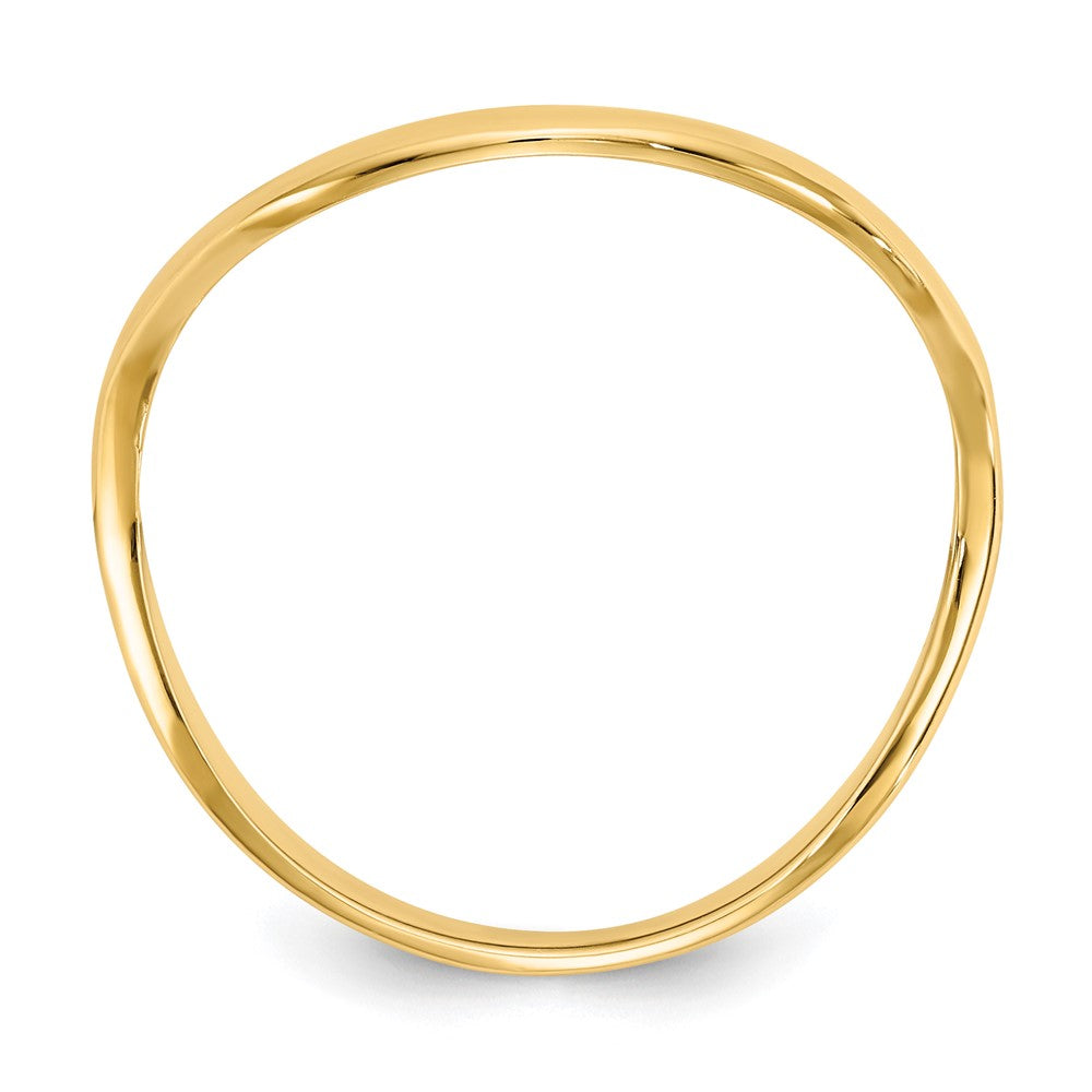 Gold Polished Wave Thumb Rings
