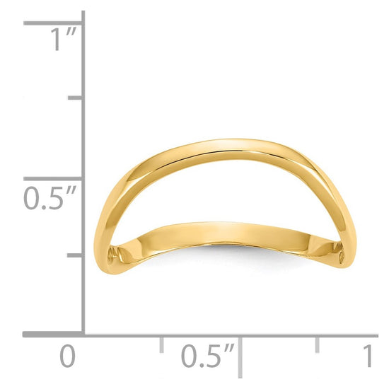 Gold Polished Wave Thumb Rings