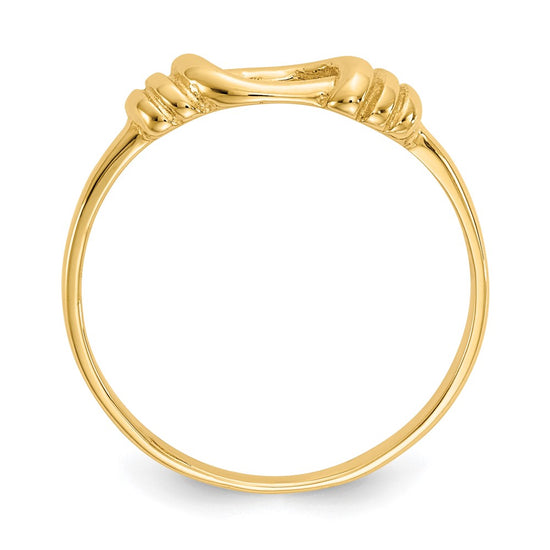 14K Love Knot Band