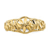 14K Diamond-cut Cut-Out Vine and Leaf Design Dome Ring