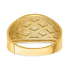 14K Diamond-Cut Quilted Pattern Ring