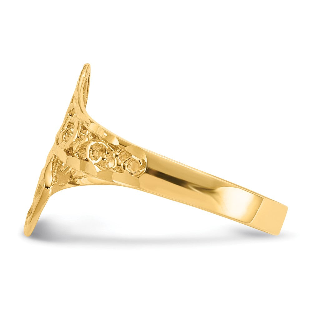 Gold Polished Swirl Rings