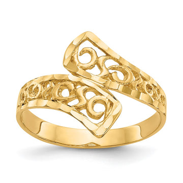 Gold Polished Swirl Rings