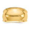 14K Ridge-edged Dome Ring