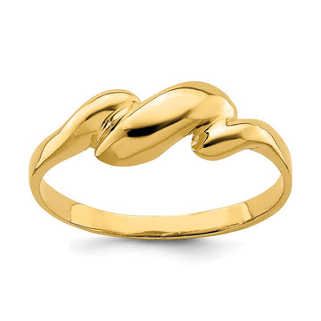 14K Curl-top Dome Ring