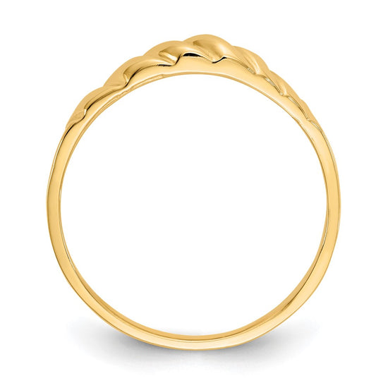Gold Polished Valley Dome Rings