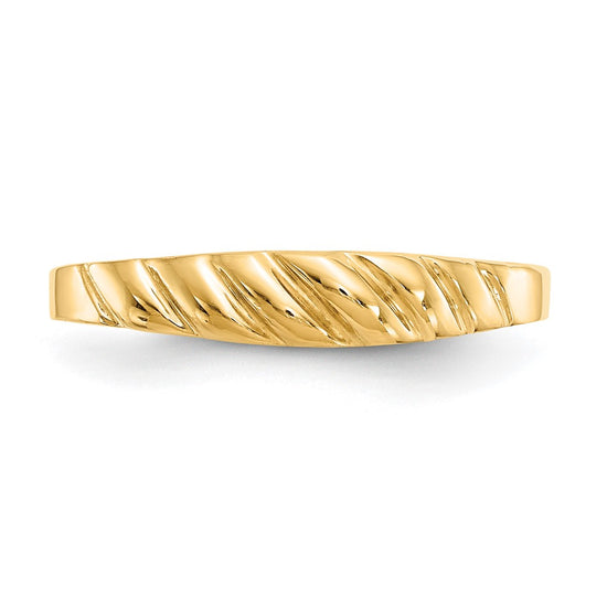 Gold Polished Valley Dome Rings