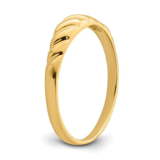 Gold Polished Valley Dome Rings