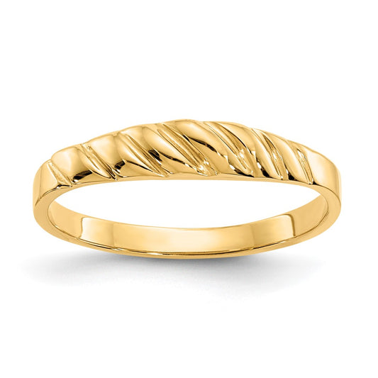 Gold Polished Valley Dome Rings