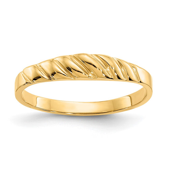 Gold Polished Valley Dome Rings