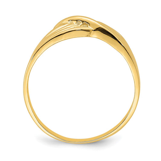 14K Polished Freeform Ring