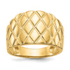 14K Quilted Pattern Dome Ring