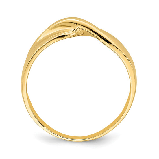 14K Polished Single Twist Ring