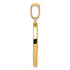 14K Polished Crooked Heart Pendant