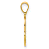 14K Polished Double Heart Pendant