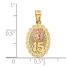 14k Two-tone 15 Our Lady of Guadalupe Pendant