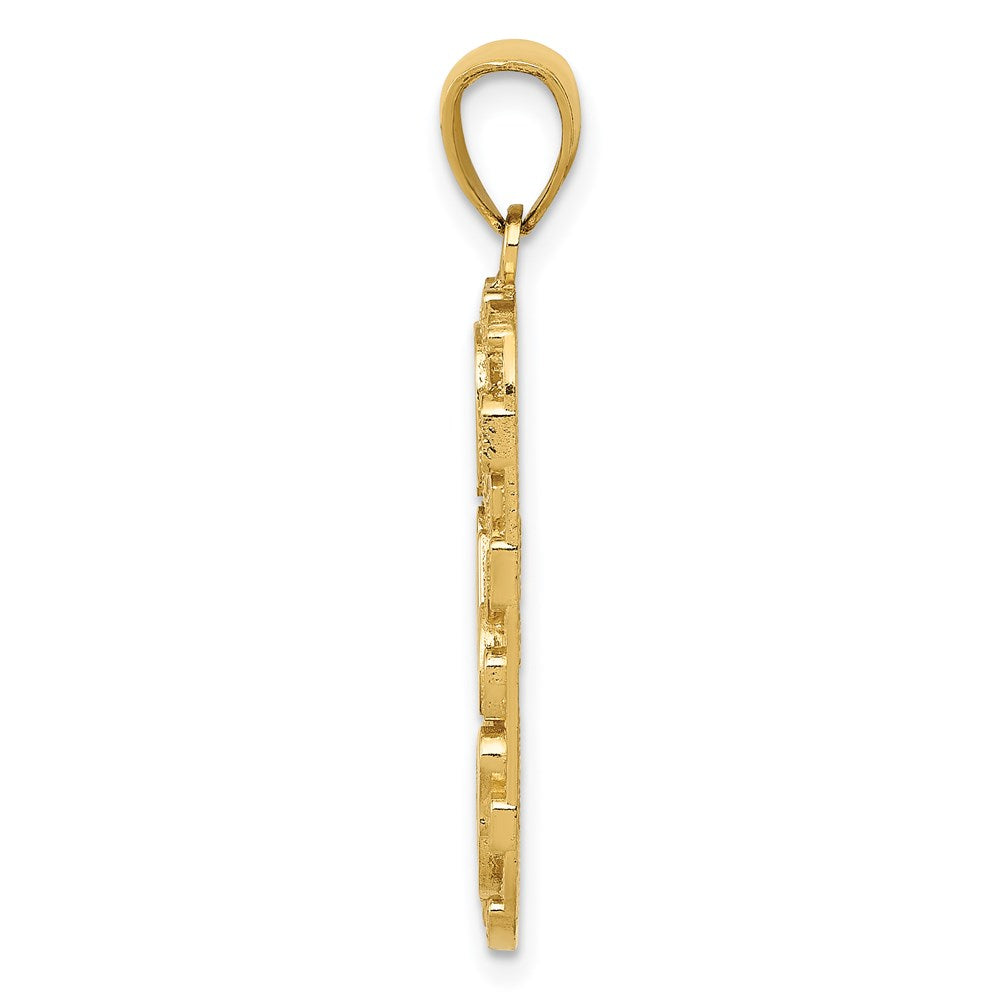 Gold DAD Gold Nugget Dog Tag Charm