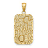Gold DAD Gold Nugget Dog Tag Charm