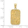Gold DAD Gold Nugget Dog Tag Charm