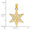 Gold Polished Snowflake Pendants