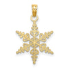 Gold Polished Snowflake Pendants