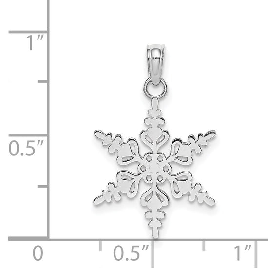 Gold Polished Snowflake Pendants