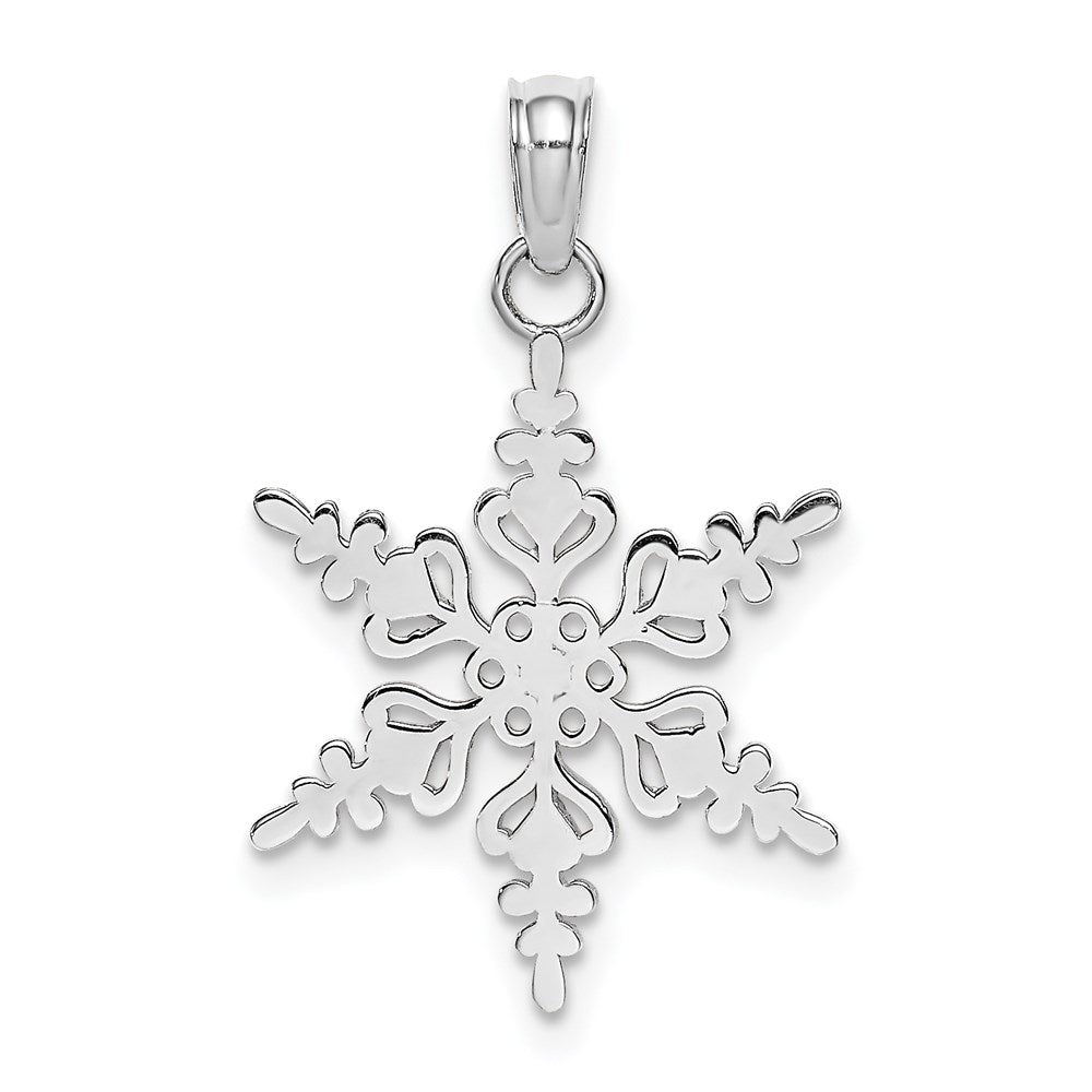 Gold Polished Snowflake Pendants