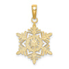 Gold Polished Snowflake Pendants